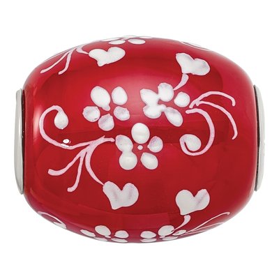 Sterling Silver Fenton Glass Bead – view 6