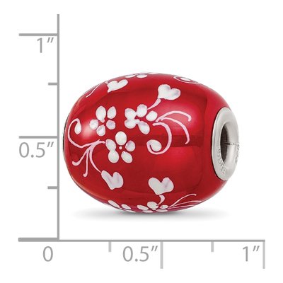 Sterling Silver Fenton Glass Bead – view 7