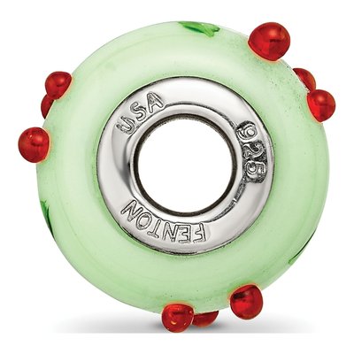 Sterling Silver Fenton Glass Cherry Bead – view 3