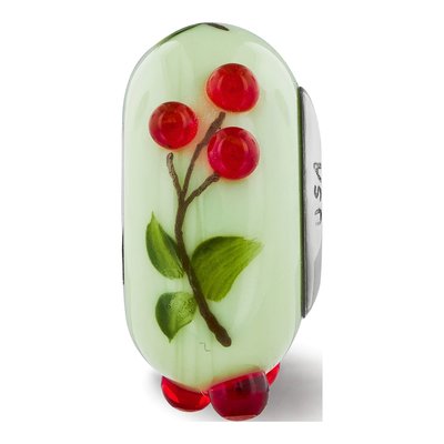 Sterling Silver Fenton Glass Cherry Bead – view 6