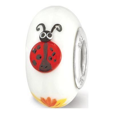 Alpha Sigma Alpha Sterling Silver Glass Bead – view 3
