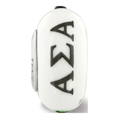 Alpha Sigma Alpha Sterling Silver Glass Bead – view 6