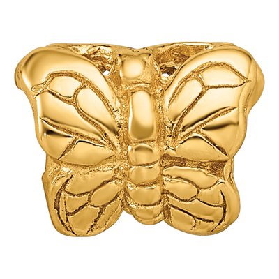 Gold-Plated Sterling Silver Butterfly Bead – view 5