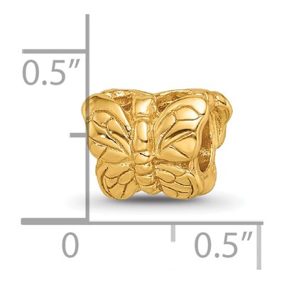 Gold-Plated Sterling Silver Butterfly Bead – view 6