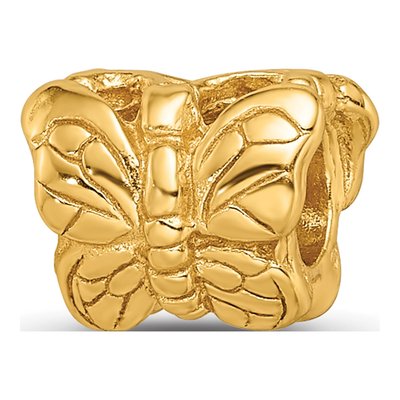 Gold-Plated Sterling Silver Butterfly Bead