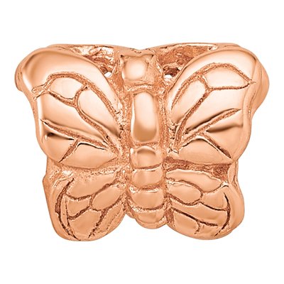 Rose Gold-Plated Sterling Silver Butterfly Bead – view 4