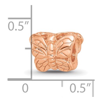 Rose Gold-Plated Sterling Silver Butterfly Bead – view 5