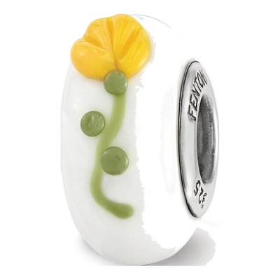 Phi Sigma Sigma Sterling Silver Glass Bead – view 3