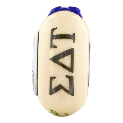Sterling Silver Sigma Delta Tau Fenton Glass Bead – view 5