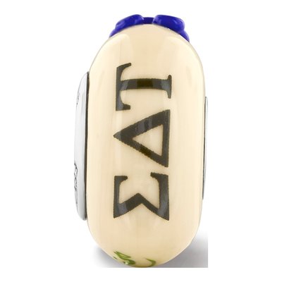 Sterling Silver Sigma Delta Tau Fenton Glass Bead – view 6
