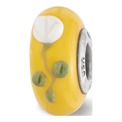 Theta Phi Alpha Sterling Silver Glass Bead – view 3