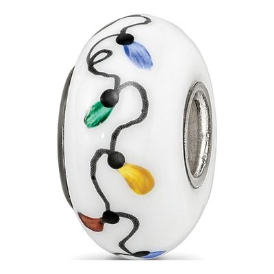 Sterling Silver Fenton Glass Reindeer Bead – view 6