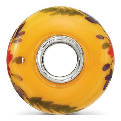 Sterling Silver Fenton Glass Bead – view 3