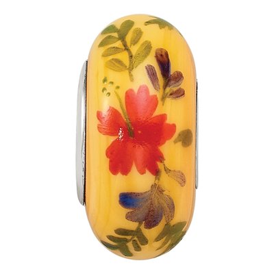 Sterling Silver Fenton Glass Bead – view 4