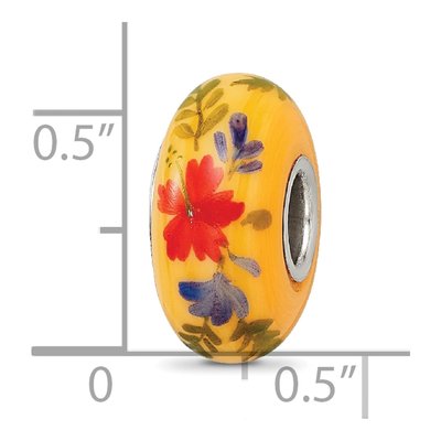 Sterling Silver Fenton Glass Bead – view 7