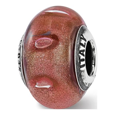 Sterling Silver Murano Glass Bead