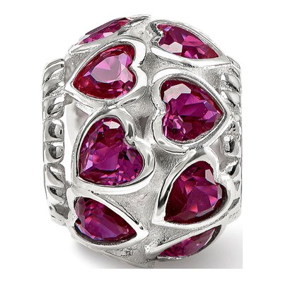Sterling Silver CZ Heart Bead – view 7