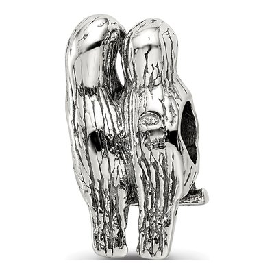 Sterling Silver Love Birds Bead – view 6
