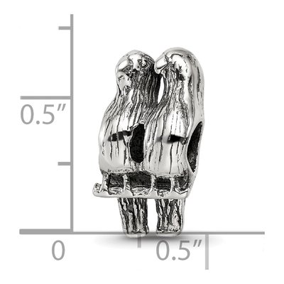 Sterling Silver Love Birds Bead – view 7
