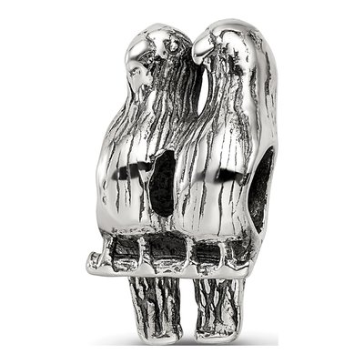 Sterling Silver Love Birds Bead