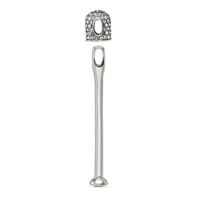 Sterling Silver Crystal Top Bead – view 3