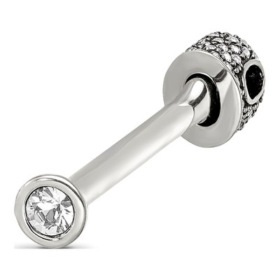 Sterling Silver Crystal Top Bead – view 6