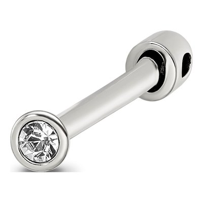 Sterling Silver Crystal Top Bead – view 6