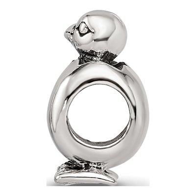 Sterling Silver Baby Bird Egg Bead – view 4