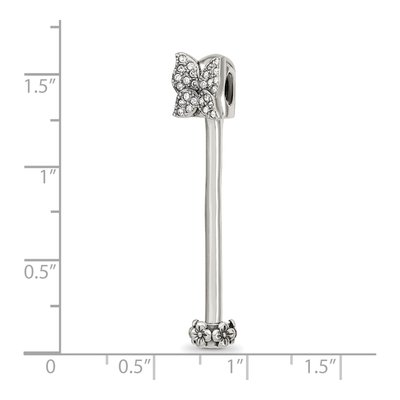Sterling Silver Crystal Butterfly Bead – view 6