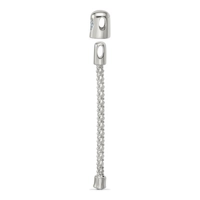 Sterling Silver Crystal Heart Reflection Pendant – view 3