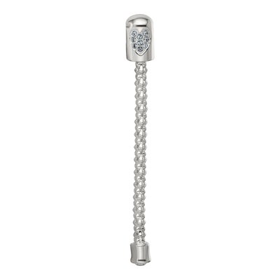 Sterling Silver Crystal Heart Reflection Pendant – view 4