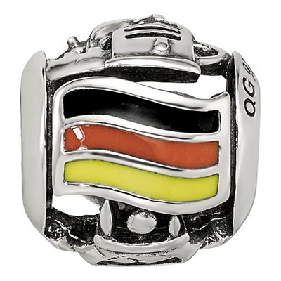 Sterling Silver Germany Theme Enamel Bead – view 4