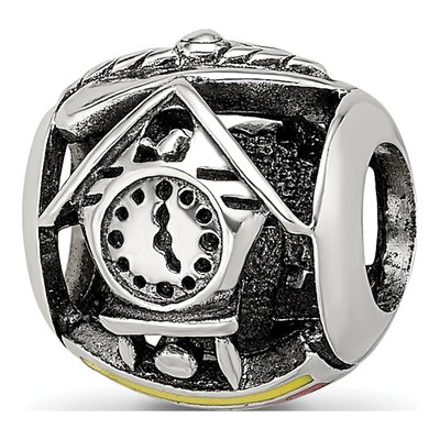Sterling Silver Germany Theme Enamel Bead – view 7