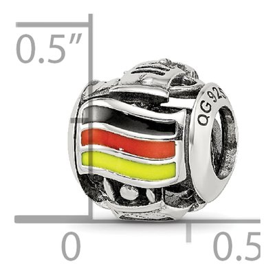 Sterling Silver Germany Theme Enamel Bead – view 8