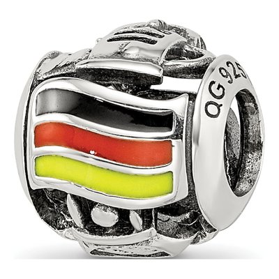 Sterling Silver Germany Theme Enamel Bead