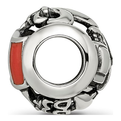 Sterling Silver French Theme Enamel Bead – view 3