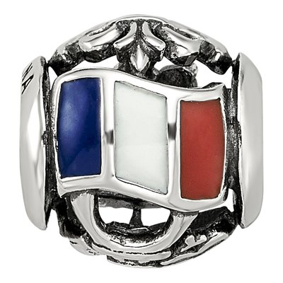 Sterling Silver French Theme Enamel Bead – view 4