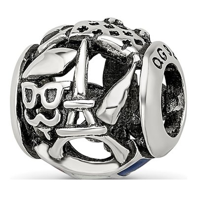 Sterling Silver French Theme Enamel Bead – view 7