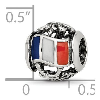 Sterling Silver French Theme Enamel Bead – view 8
