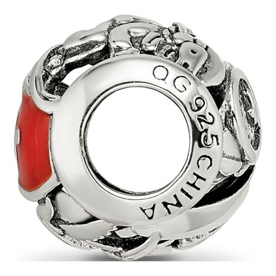 Sterling Silver Switzerland Enamel Bead – view 3