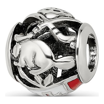 Sterling Silver Canada Enamel Bead – view 7