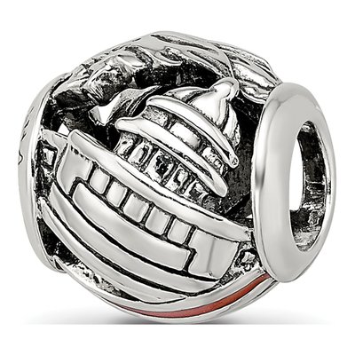 Sterling Silver Theme Enamel Bead – view 6