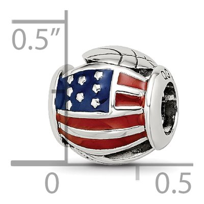 Sterling Silver Theme Enamel Bead – view 7