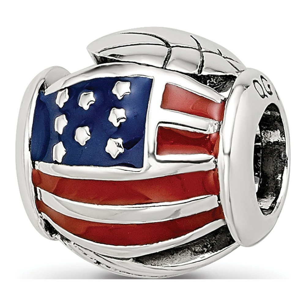 Sterling Silver Theme Enamel Bead