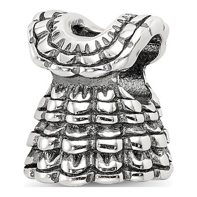 Sterling Silver Ruffled Dress Bead