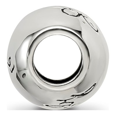 Sterling Silver Antiqued Family Flower Bead – view 3