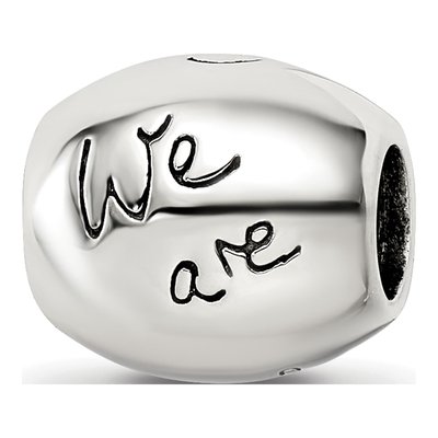 Sterling Silver Antiqued Family Flower Bead