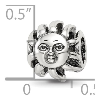 Sterling Silver Sun Face Bead – view 5