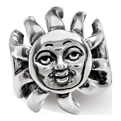 Sterling Silver Sun Face Bead – view 7