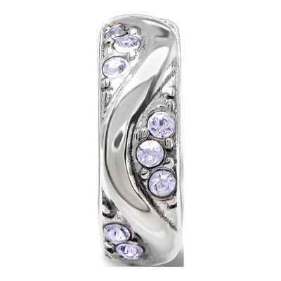 Sterling Silver Crystal Wave Bead – view 7